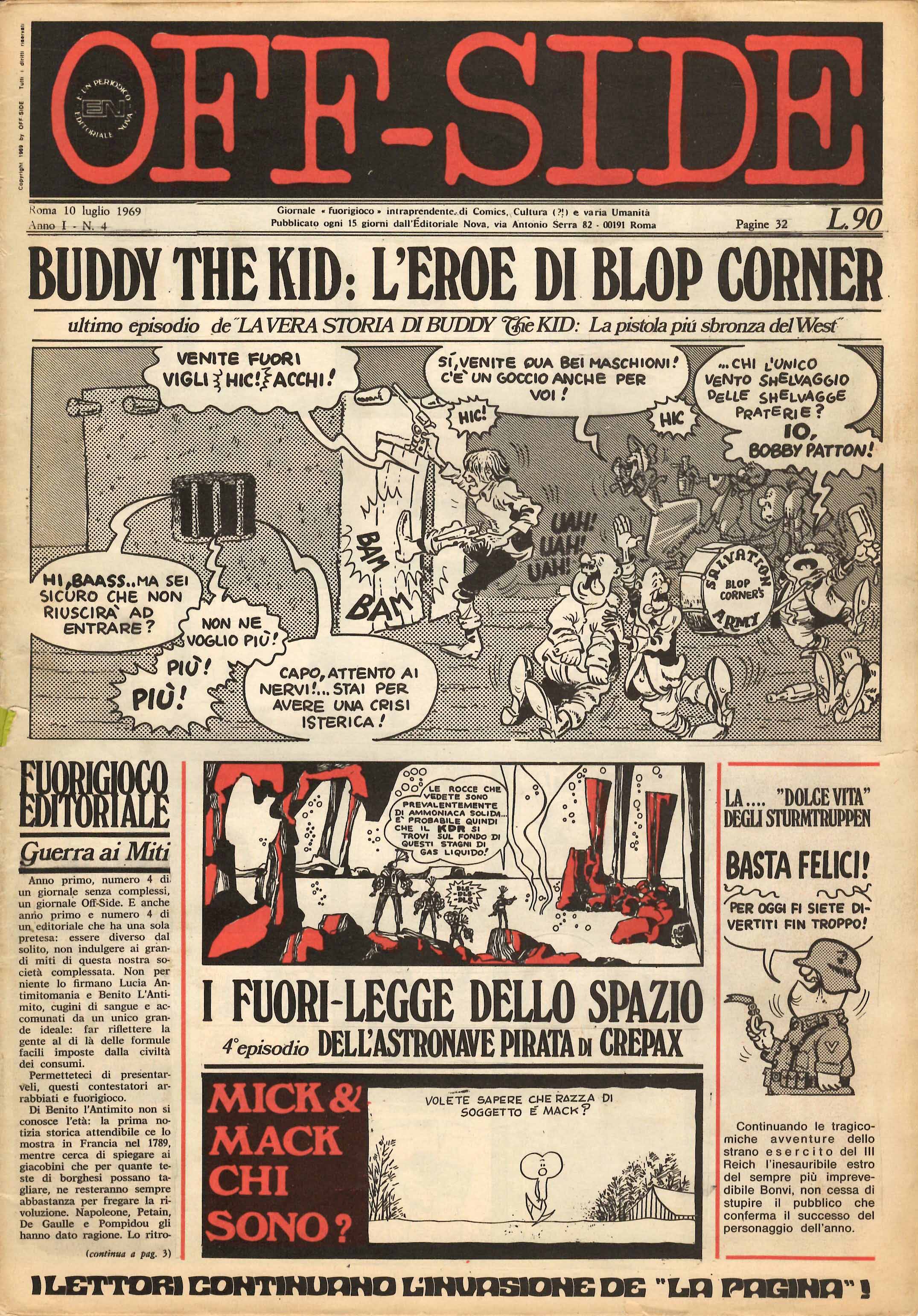 Off-Side. Giornale "fuorigioco" intraprendente di Comix, Cultura (?) e varia Umanità
